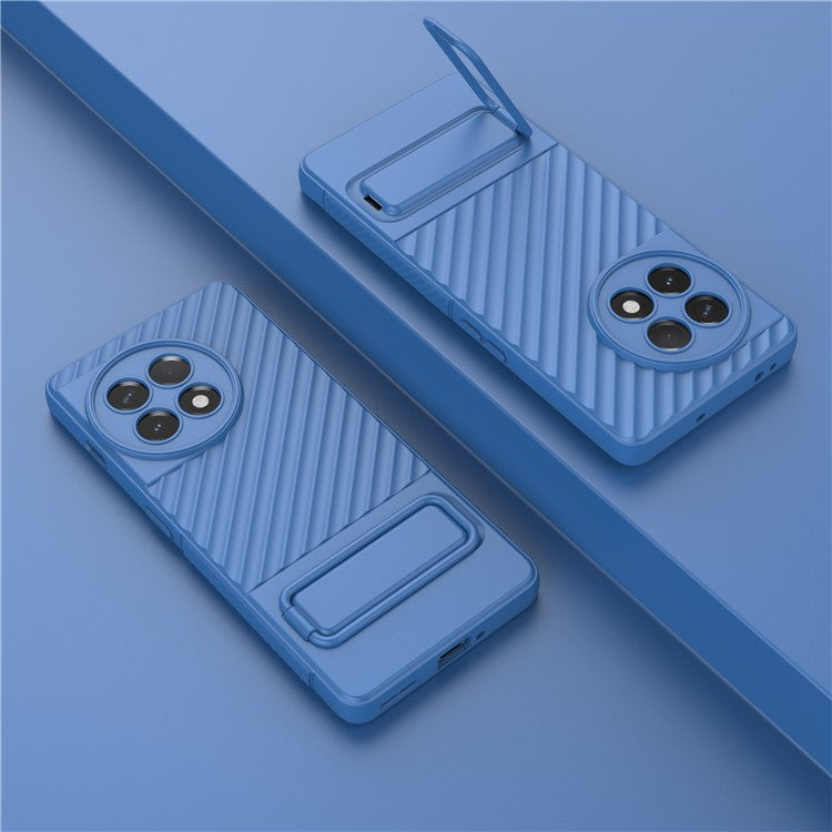 For OnePlus Ace 2 5G Rugged TPU Phone Case Kickstand Cover Anti-Drop Shockproof Phone Shell - Baby Blue