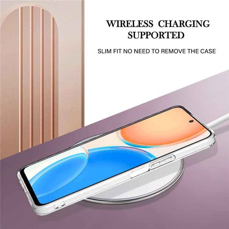 YB IMD Series-2 For Honor X8 4G Marble Pattern TPU Case Electroplated Edge IMD Phone Cover - Rose Gold 005