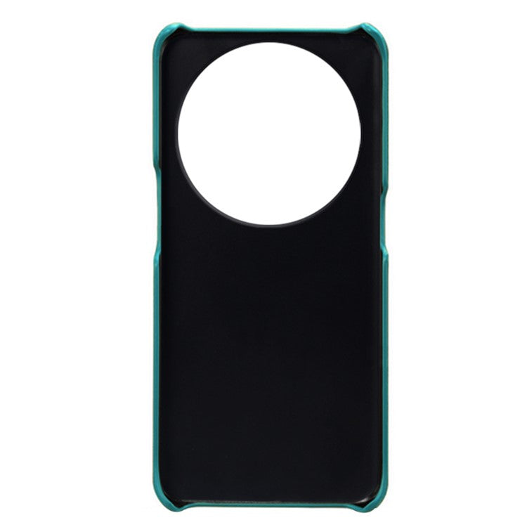 Phone Case for Oppo Find X6 Pro Back Shell, Dual Card Slots PU Leather Coated PC Cover - Green