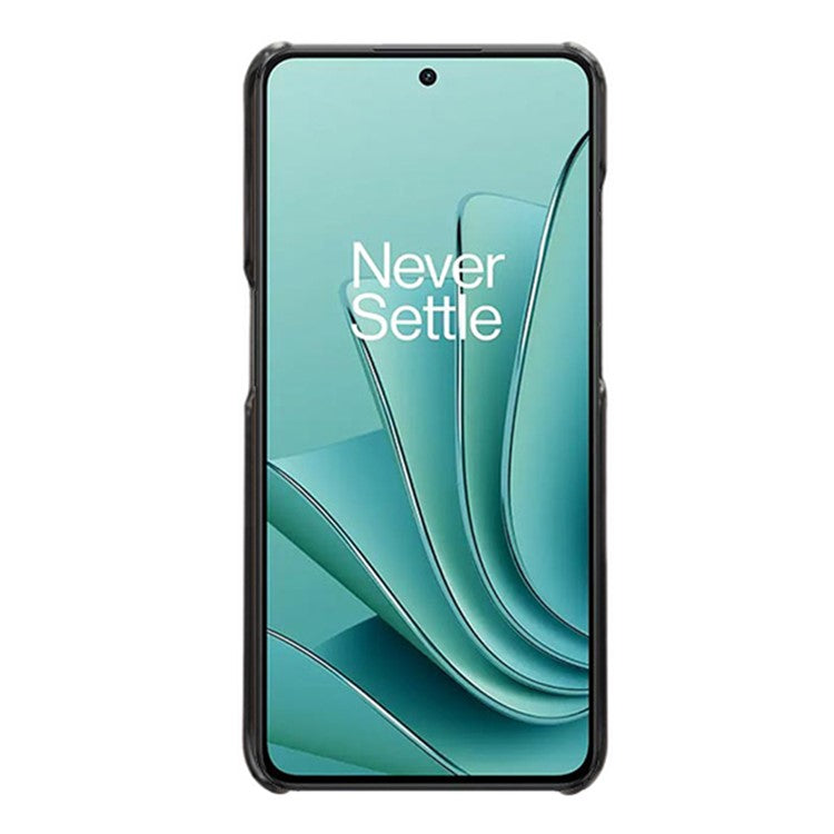 For OnePlus Nord 3 5G / Ace 2V Slim Shockproof Phone Cover PU Leather + PC Calf Texture Phone Case - Black