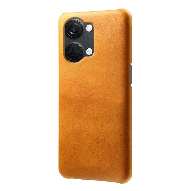 For OnePlus Nord 3 5G / Ace 2V Slim Shockproof Phone Cover PU Leather + PC Calf Texture Phone Case - Orange