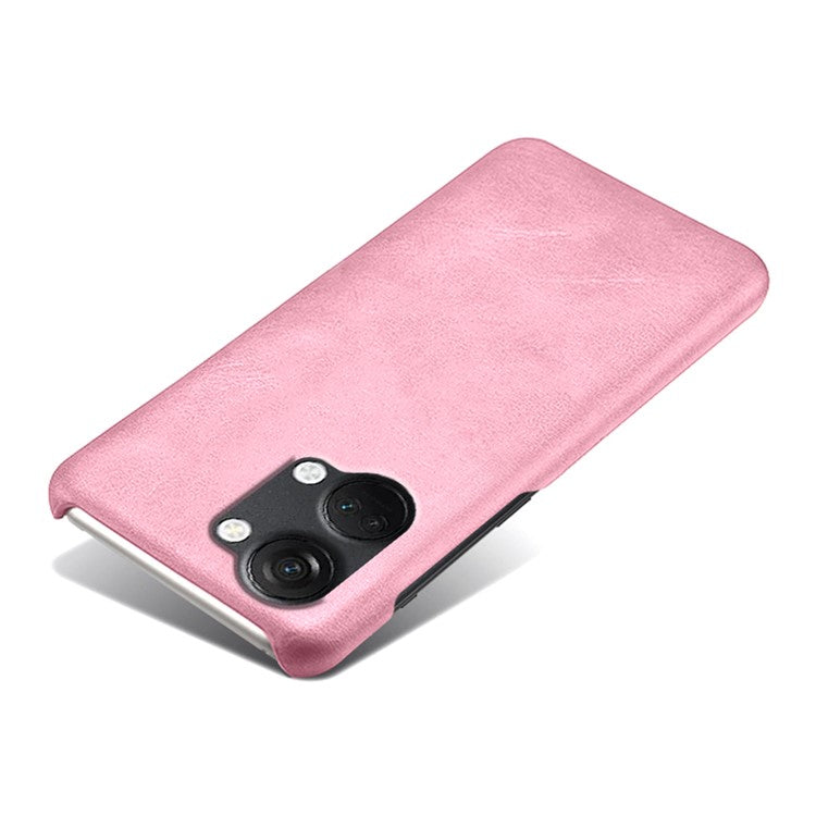 For OnePlus Nord 3 5G / Ace 2V Slim Shockproof Phone Cover PU Leather + PC Calf Texture Phone Case - Rose Gold