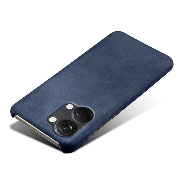 For OnePlus Nord 3 5G / Ace 2V Slim Shockproof Phone Cover PU Leather + PC Calf Texture Phone Case - Blue