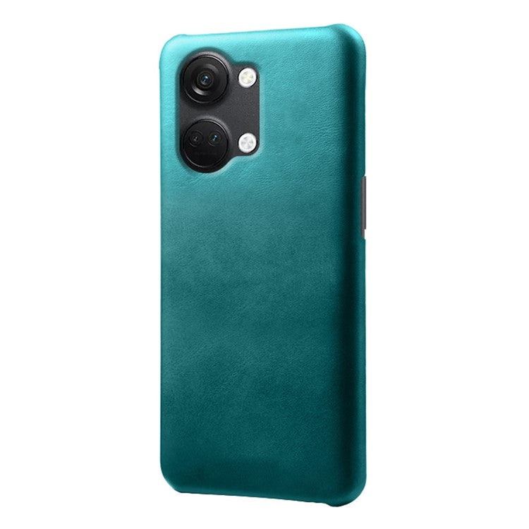 For OnePlus Nord 3 5G / Ace 2V Slim Shockproof Phone Cover PU Leather + PC Calf Texture Phone Case - Green