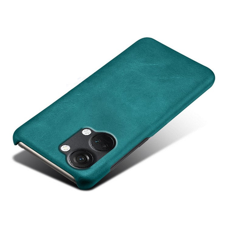 For OnePlus Nord 3 5G / Ace 2V Slim Shockproof Phone Cover PU Leather + PC Calf Texture Phone Case - Green