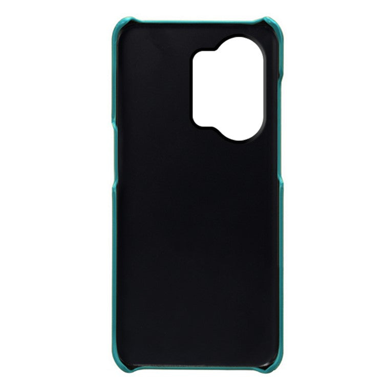 For OnePlus Nord 3 5G / Ace 2V Slim Shockproof Phone Cover PU Leather + PC Calf Texture Phone Case - Green