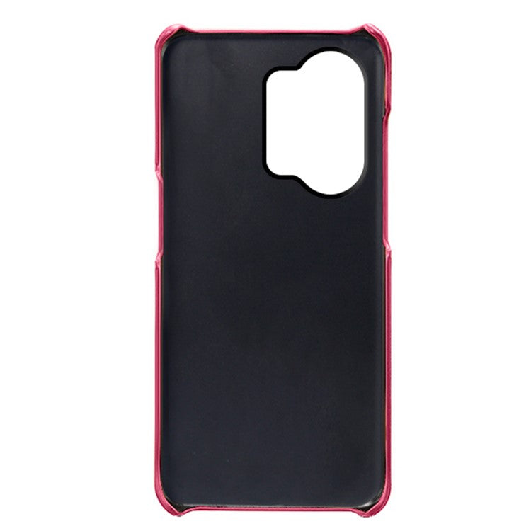 For OnePlus Nord 3 5G / Ace 2V Slim Shockproof Phone Cover PU Leather + PC Calf Texture Phone Case - Rose