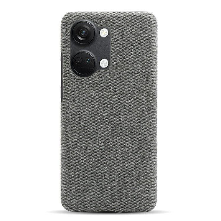 For OnePlus Nord 3 5G / Ace 2V Shockproof Non-Slip Case Cloth+Hard PC Protective Guardian Phone Cover - Grey