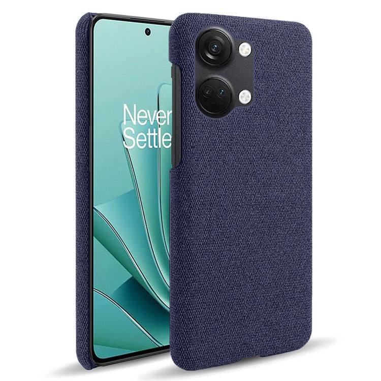 For OnePlus Nord 3 5G / Ace 2V Shockproof Non-Slip Case Cloth+Hard PC Protective Guardian Phone Cover - Blue
