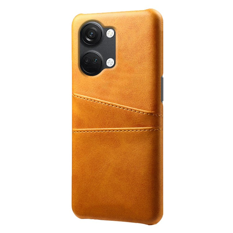Phone Case for OnePlus Nord 3 5G / Ace 2V Drop Protection Dual Card Slots PU Leather Coated PC Cover - Orange
