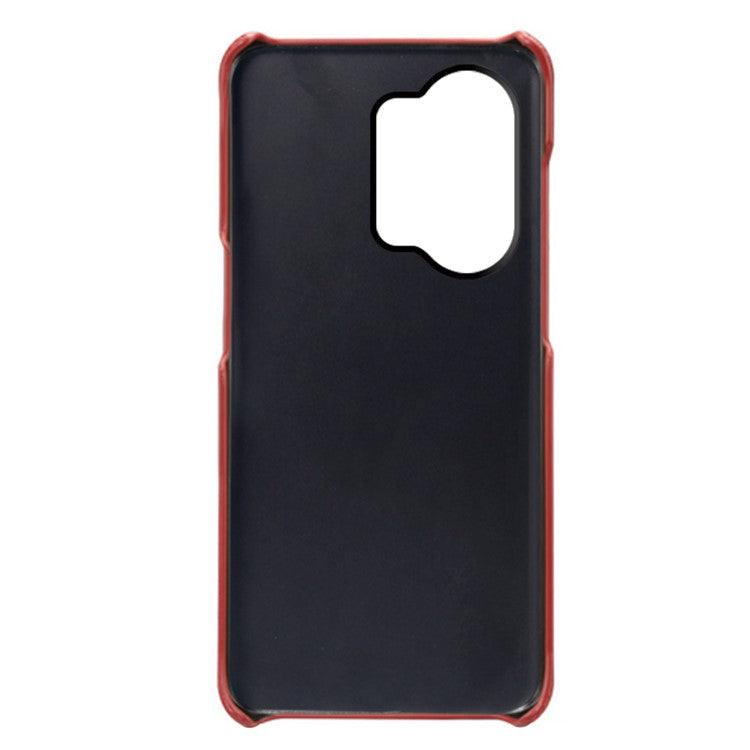 Phone Case for OnePlus Nord 3 5G / Ace 2V Drop Protection Dual Card Slots PU Leather Coated PC Cover - Red