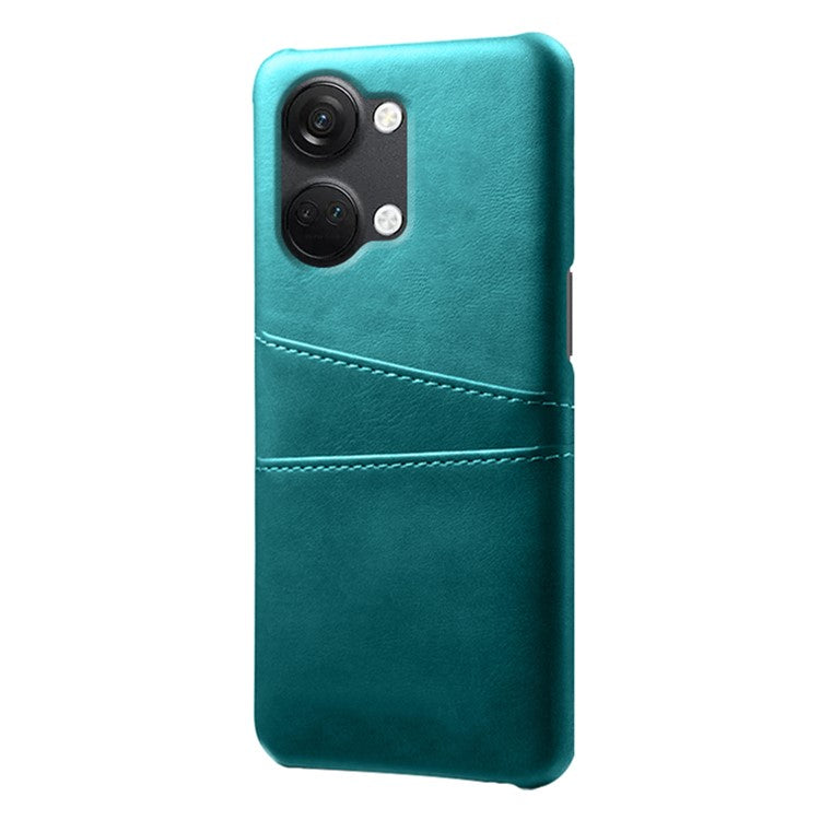 Phone Case for OnePlus Nord 3 5G / Ace 2V Drop Protection Dual Card Slots PU Leather Coated PC Cover - Green