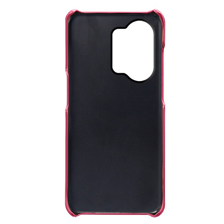 Phone Case for OnePlus Nord 3 5G / Ace 2V Drop Protection Dual Card Slots PU Leather Coated PC Cover - Rose