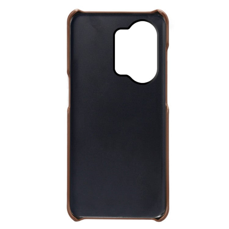 Phone Case for OnePlus Nord 3 5G / Ace 2V Drop Protection Dual Card Slots PU Leather Coated PC Cover - Brown