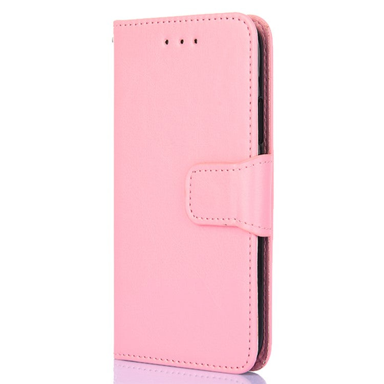 For vivo S16e 5G Textured PU Leather Protective Case Anti-Drop Wallet Phone Stand Shell - Pink