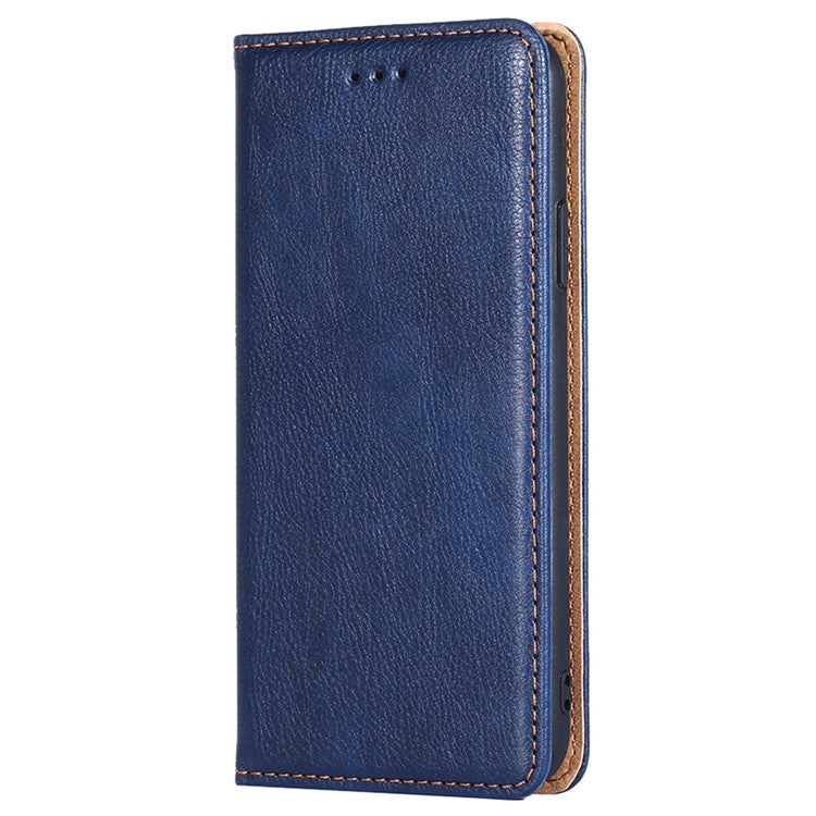 Phone Stand Case for Oppo Find X6 Pro Magnetic Auto-closing PU Leather Wallet Drop-proof Cover - Blue