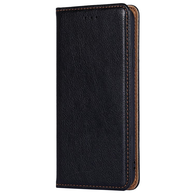 Phone Stand Case for Oppo Find X6 Pro Magnetic Auto-closing PU Leather Wallet Drop-proof Cover - Black