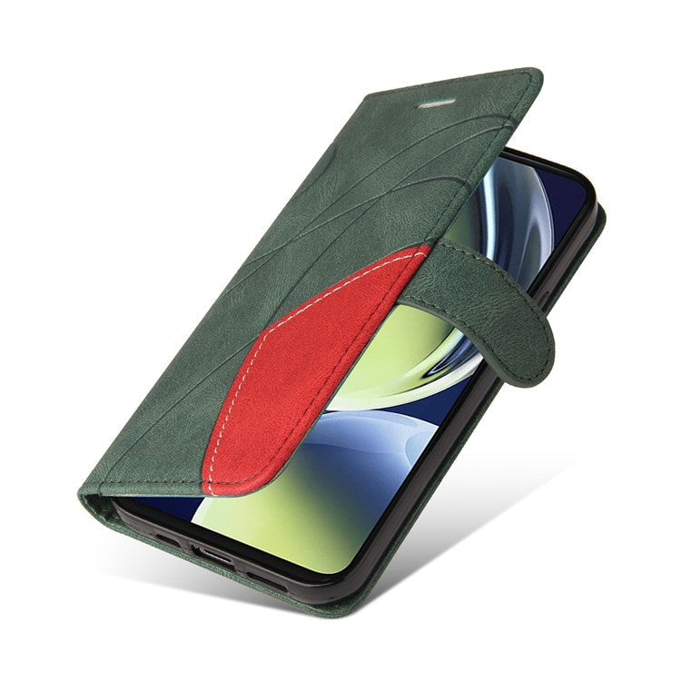 KT Leather Series-1 For OnePlus Nord CE 3 Lite 5G / Nord N30 5G Wallet Phone Case Flip Dual-color Splicing Leather Stand Cover - Green