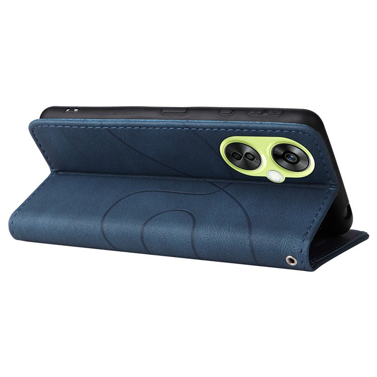 KT Leather Series-1 For OnePlus Nord CE 3 Lite 5G / Nord N30 5G Wallet Phone Case Flip Dual-color Splicing Leather Stand Cover - Blue