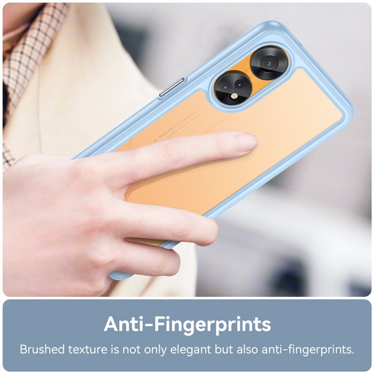 Slim-Fit Phone Cover for Oppo Reno8 T 4G , Phone Protector Anti-Dust TPU+Acrylic Cover - Blue