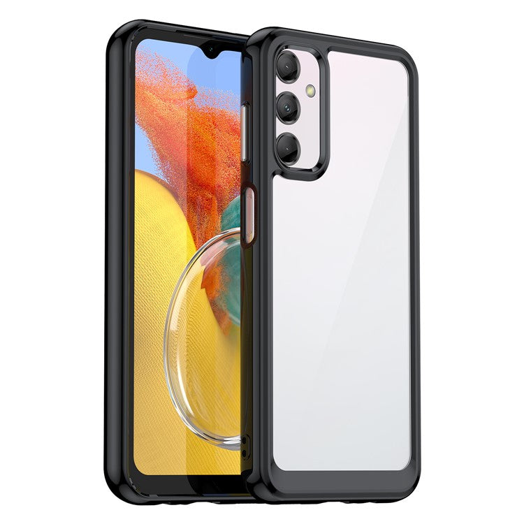 For Samsung Galaxy M14 5G Anti-Drop Phone Cover TPU+Acrylic Dustproof Phone Case Shell - Black