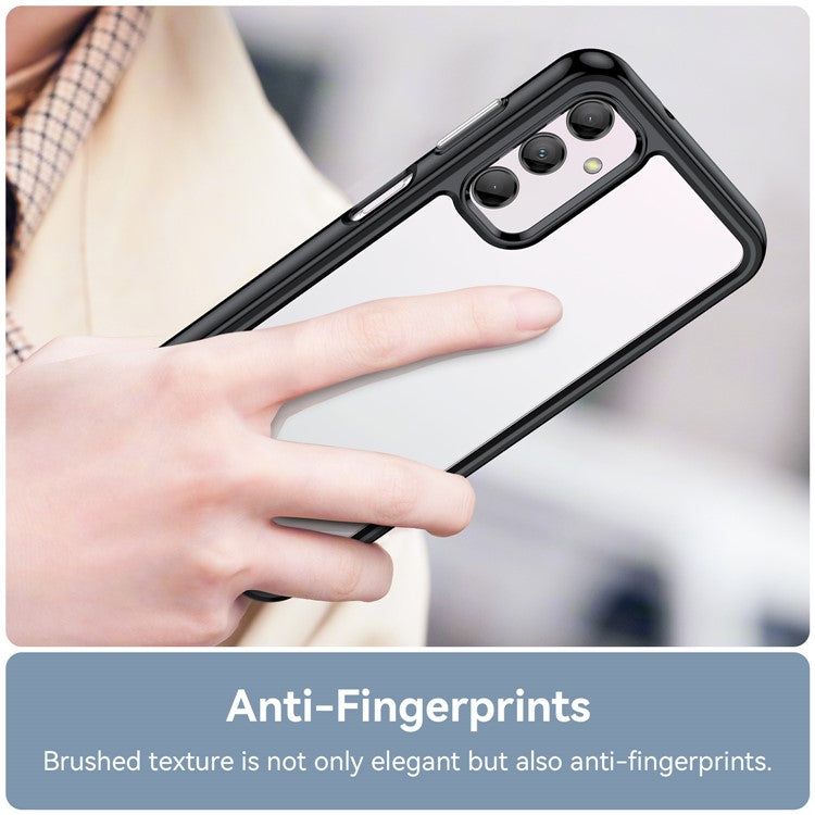 For Samsung Galaxy M14 5G Anti-Drop Phone Cover TPU+Acrylic Dustproof Phone Case Shell - Black