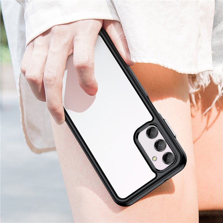 For Samsung Galaxy M14 5G Anti-Drop Phone Cover TPU+Acrylic Dustproof Phone Case Shell - Black