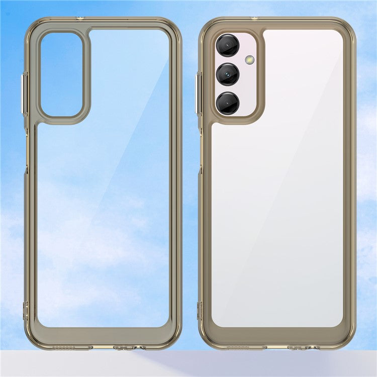 For Samsung Galaxy M14 5G Anti-Drop Phone Cover TPU+Acrylic Dustproof Phone Case Shell - Transparent Grey