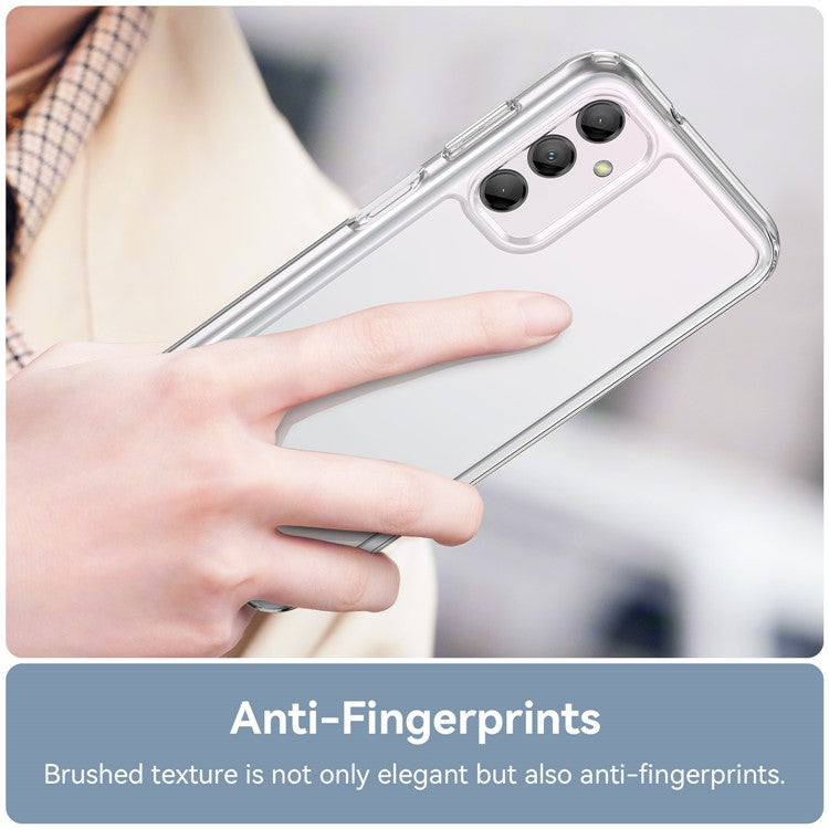 For Samsung Galaxy M14 5G Anti-Drop Phone Cover TPU+Acrylic Dustproof Phone Case Shell - Transparent