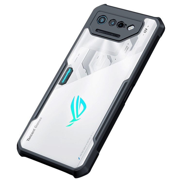 XUNDD Phone Case for Asus ROG Phone 7 5G / 7 Pro , Acrylic+TPU Fall Prevention Protective Cover - Transparent / Black