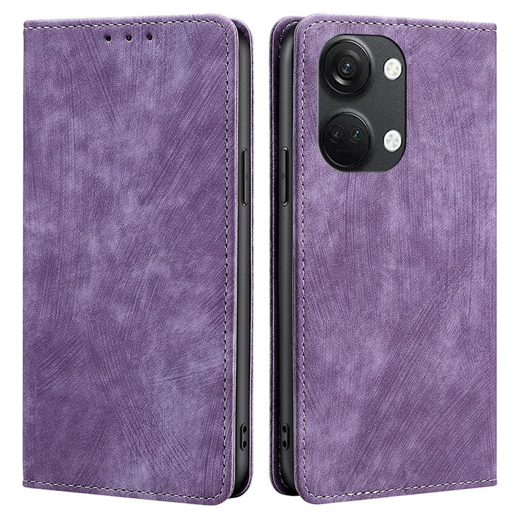 Phone Case for OnePlus Nord 3 5G / Ace 2V 5G Shockproof PU Leather RFID Blocking Stand Wallet Flip Cover - Purple