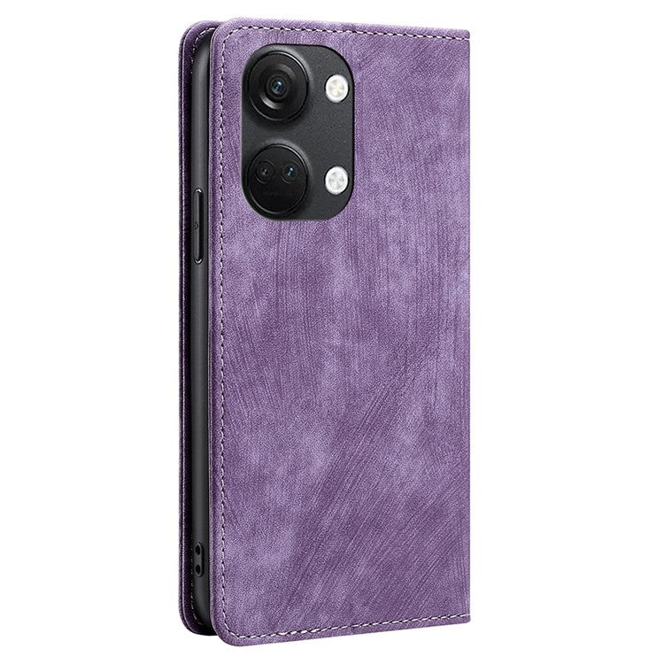 Phone Case for OnePlus Nord 3 5G / Ace 2V 5G Shockproof PU Leather RFID Blocking Stand Wallet Flip Cover - Purple