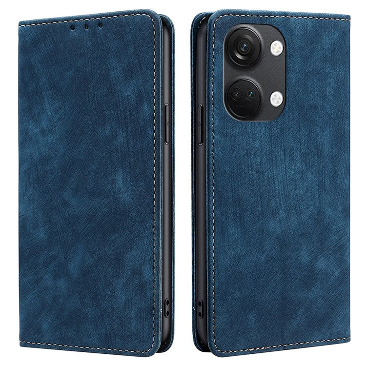 Phone Case for OnePlus Nord 3 5G / Ace 2V 5G Shockproof PU Leather RFID Blocking Stand Wallet Flip Cover - Blue