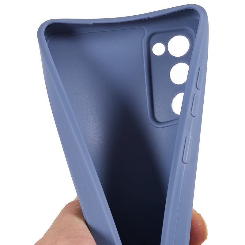 Straight Edge TPU Case for Samsung Galaxy S20 FE 4G / FE 5G / S20 Lite / S20 FE 2022 , Precise Cutout Shockproof Phone Cover - Lavender Grey