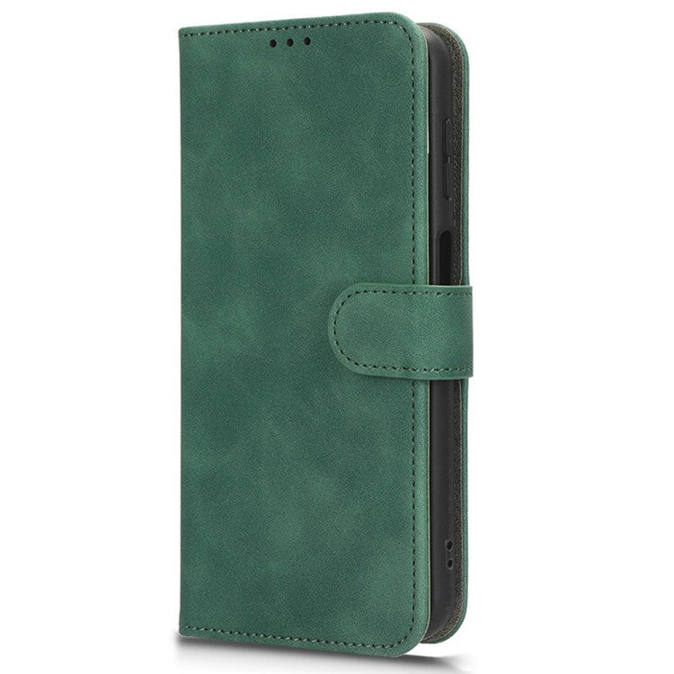 For Samsung Galaxy F14 5G Skin-touch Wallet Phone Case PU Leather Stand Cover - Green
