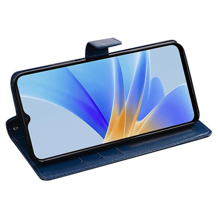 IDEWEI For Asus ROG Phone 7 5G Phone Wallet Case Crazy Horse Texture PU Leather Stand Phone Cover - Blue