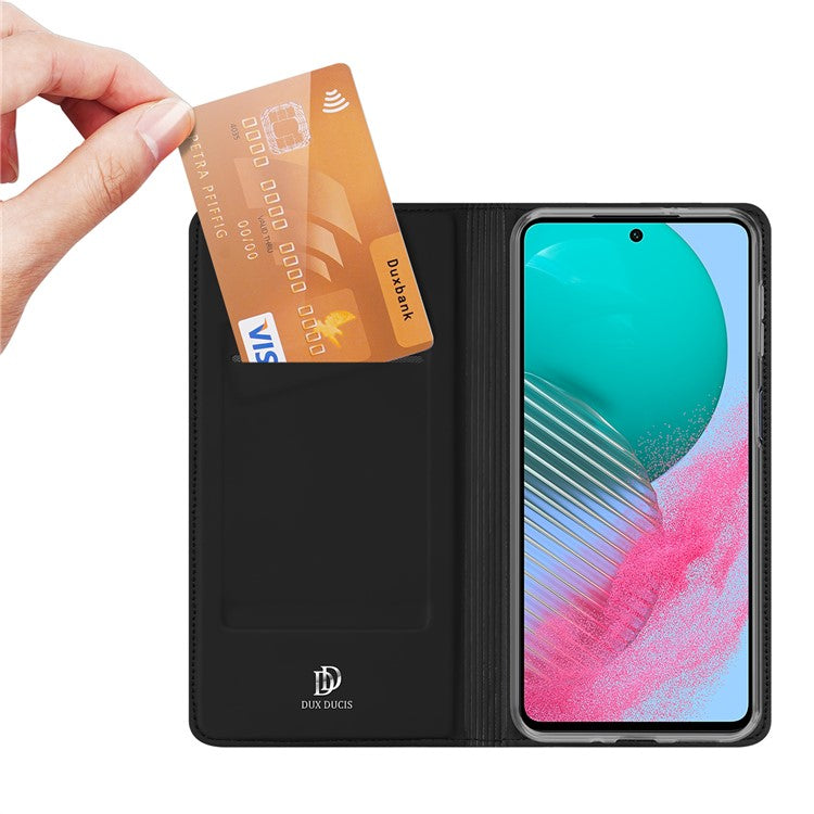 DUX DUCIS Skin Pro Series for Samsung Galaxy M54 5G / F54 5G PU Leather Card Slots Case Flip Stand Phone Cover - Black