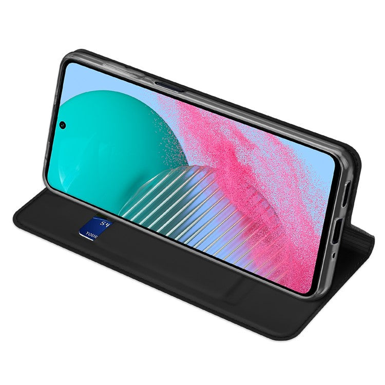 DUX DUCIS Skin Pro Series for Samsung Galaxy M54 5G / F54 5G PU Leather Card Slots Case Flip Stand Phone Cover - Black