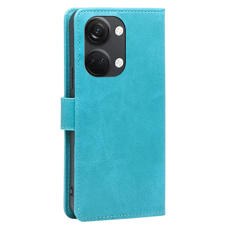 For OnePlus Nord 3 5G / Ace 2V 5G PU Leather Magnetic Protective Cover Calf Texture Wallet Stand Phone Case - Baby Blue
