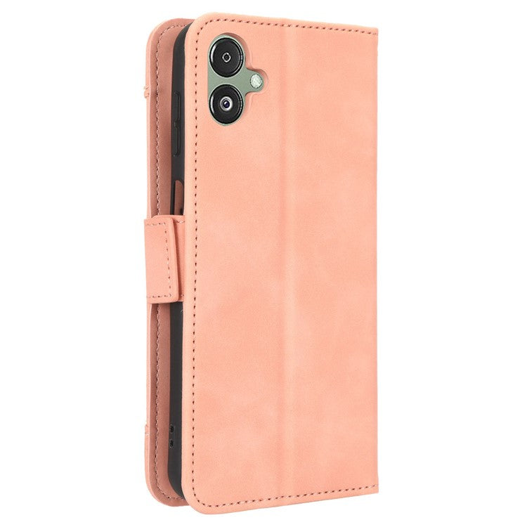 For Samsung Galaxy F14 5G Phone Case Wallet Stand Multiple Card Slots PU Leather Phone Cover - Pink