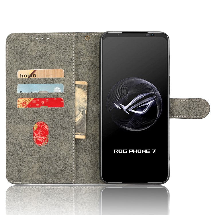 For Asus ROG Phone 7 5G Phone Wallet Case RFID Blocking Stand Phone Cover with Strap - Green
