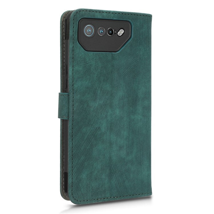 For Asus ROG Phone 7 5G Phone Wallet Case RFID Blocking Stand Phone Cover with Strap - Green