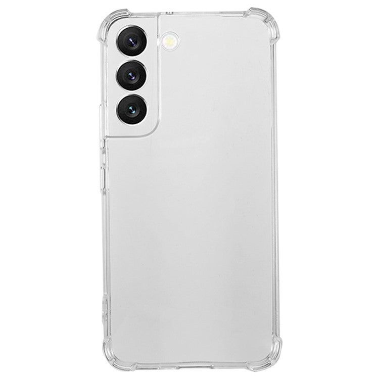 For Samsung Galaxy S22 5G Back Cover Transparent Reinforced Corners Anti-drop TPU Phone Case