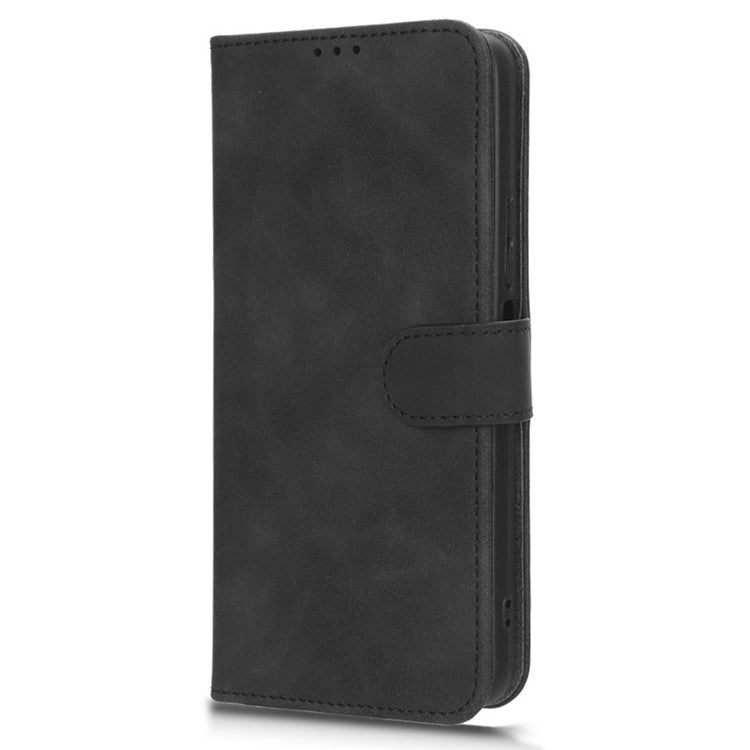 For Asus ROG Phone 7 5G / ROG Phone 7 Ultimate 5G Skin-touch Wallet Phone Case PU Leather Folding Stand  Cover - Black