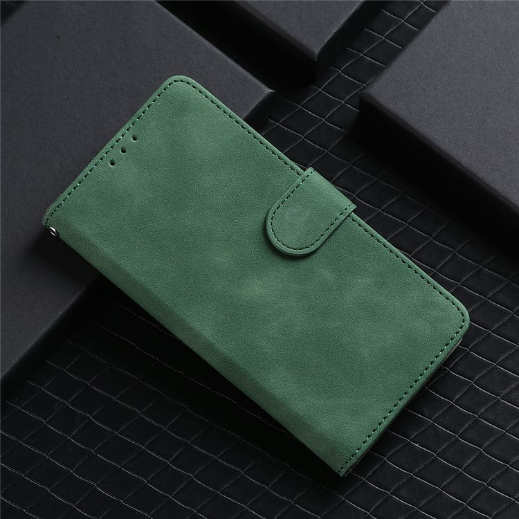 For Asus ROG Phone 7 5G / ROG Phone 7 Ultimate 5G Skin-touch Wallet Phone Case PU Leather Folding Stand  Cover - Green