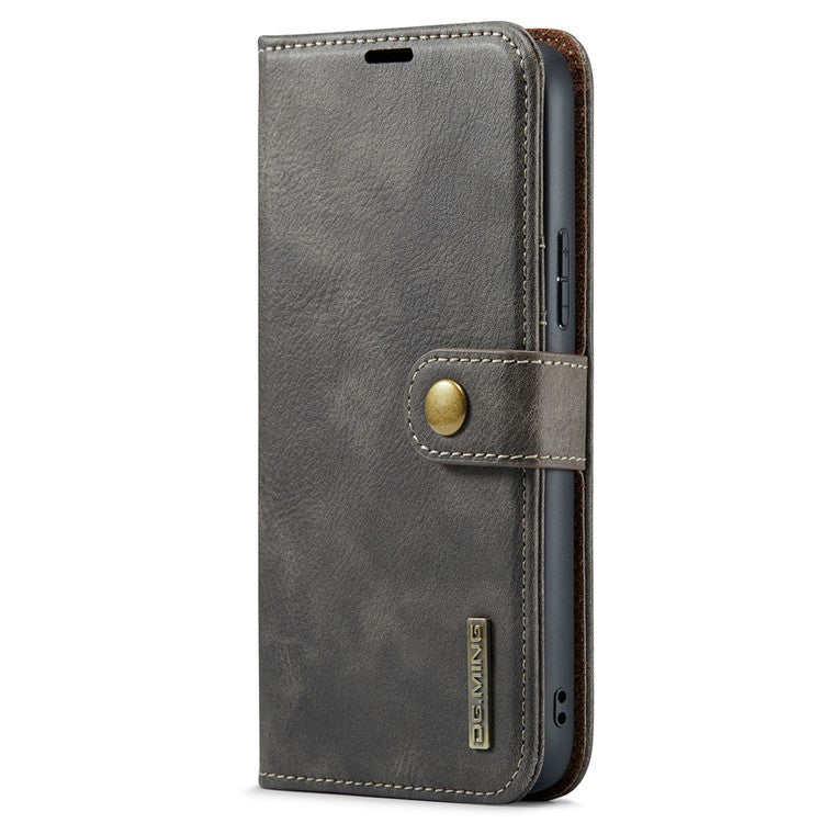 DG.MING For Samsung Galaxy A54 5G Split Leather Stand Wallet Phone Case Magnetic Detachable Protective Cover - Grey