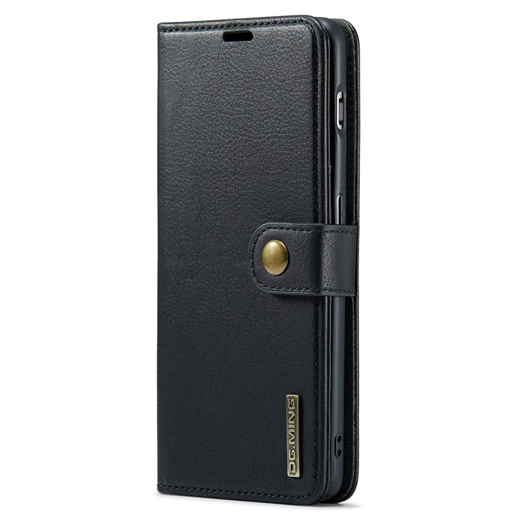 DG.MING For OnePlus 11 5G Detachable Magnetic Anti-drop Case Split Leather Wallet Stand Phone Cover - Black