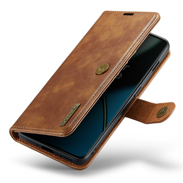 DG.MING For OnePlus 11 5G Detachable Magnetic Anti-drop Case Split Leather Wallet Stand Phone Cover - Brown