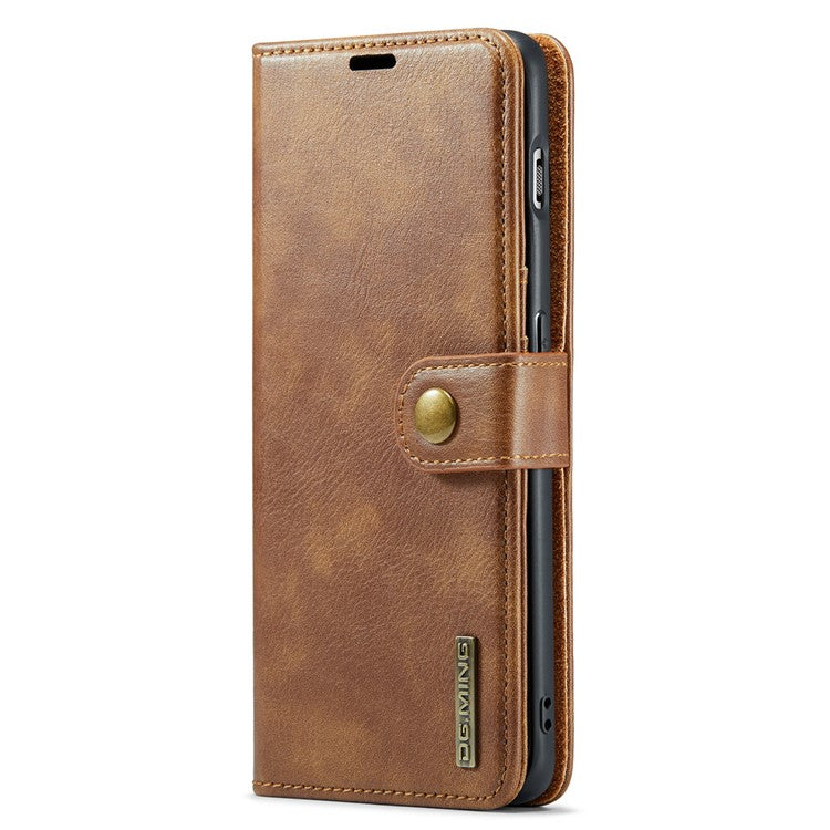 DG.MING For OnePlus 11 5G Detachable Magnetic Anti-drop Case Split Leather Wallet Stand Phone Cover - Brown