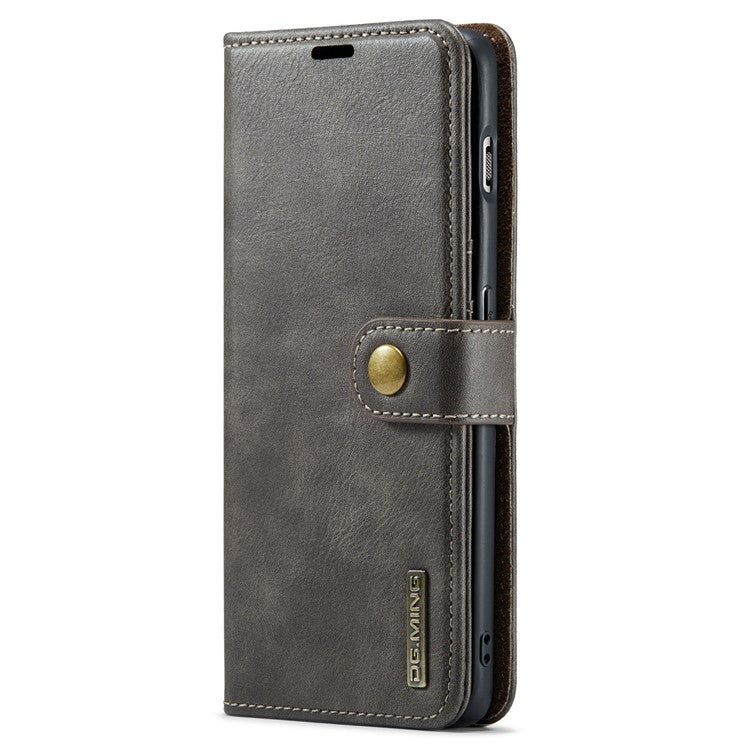 DG.MING For OnePlus 11 5G Detachable Magnetic Anti-drop Case Split Leather Wallet Stand Phone Cover - Grey